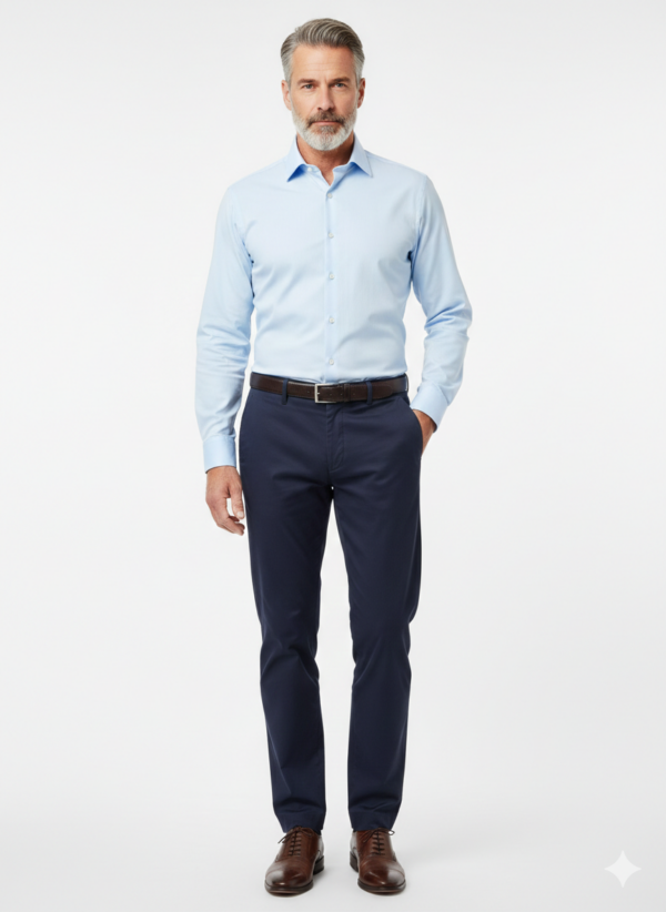 Modello Walker | 100% cotone ultra leggero | Col. Avio