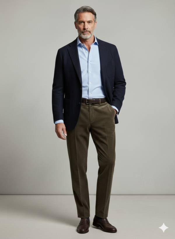 Modello Walker | Velluto "Visconti di Modrone" 500 righe elasticizzato | Col. Verdone