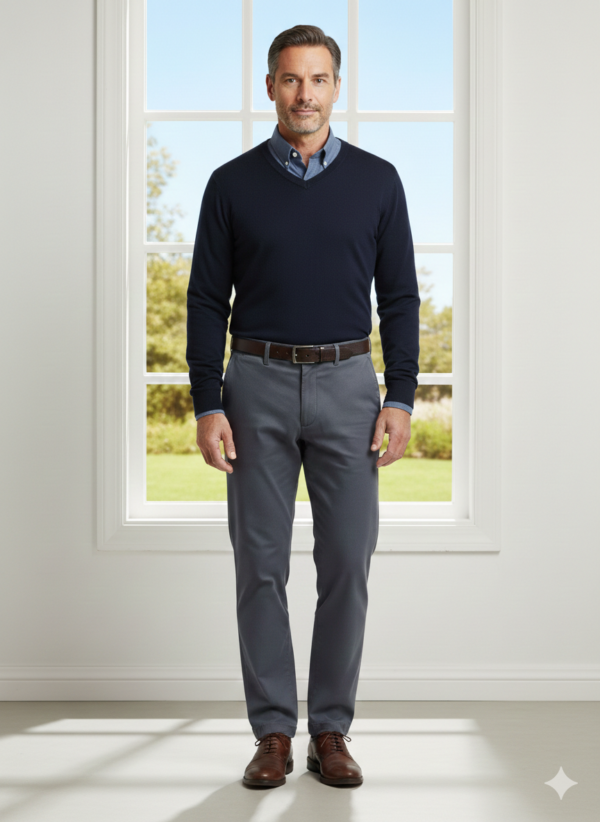 Modello Walker | Cotone invernale "Visconti di Modrone" | Col. Grigio ferro