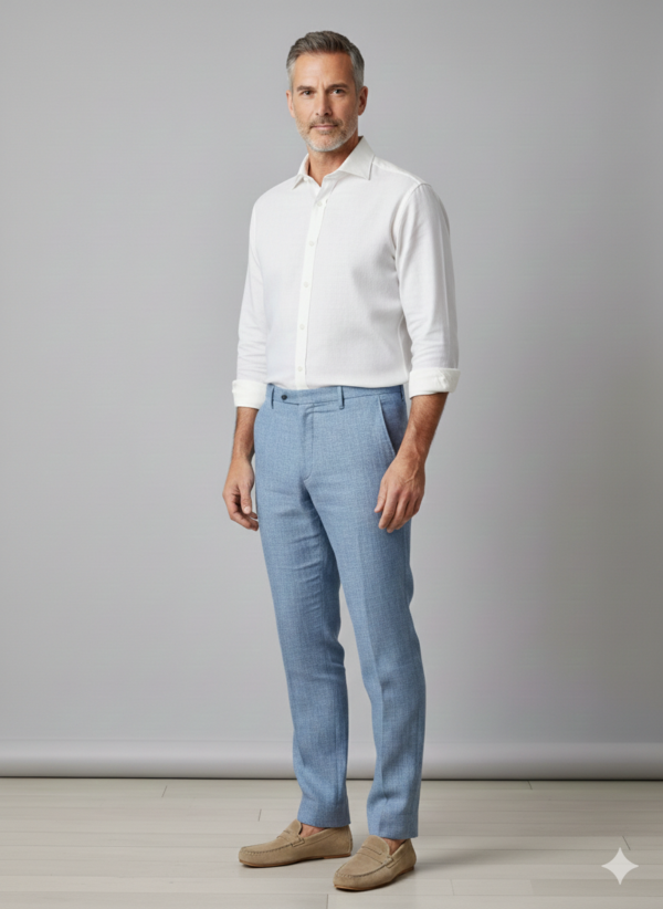 Modello Walker | 100% lino | Col. Azzurro