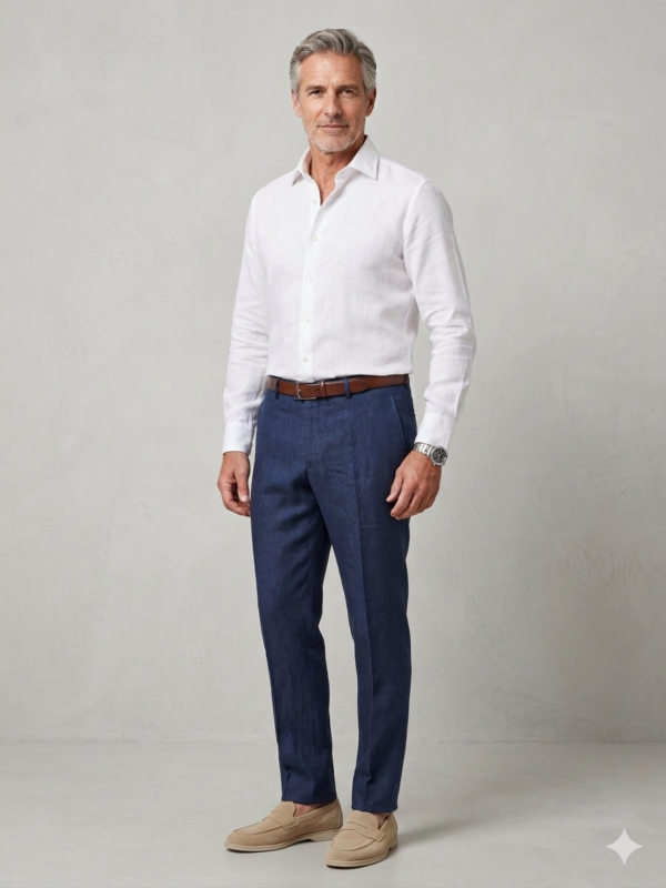 Modello Walker | 100% lino | Col. Avio