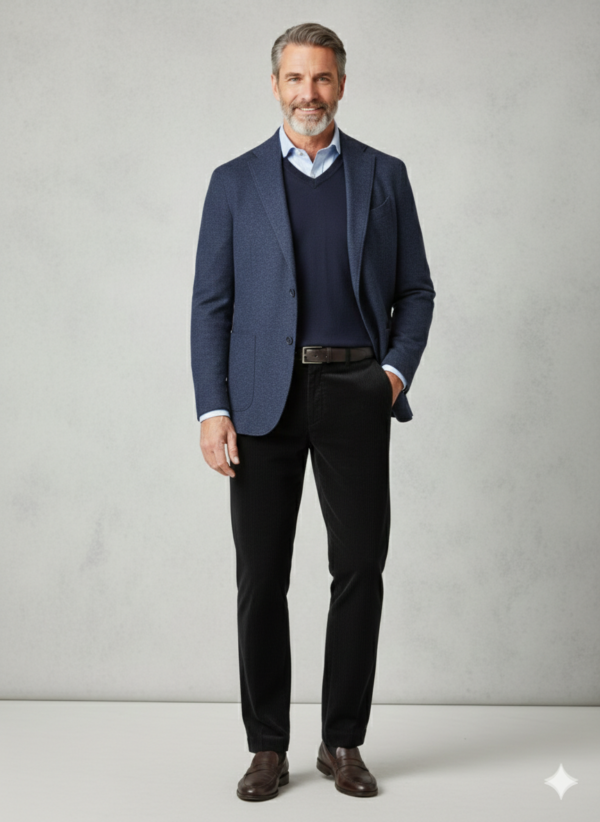 Modello Walker | Velluto "Visconti di Modrone" 500 righe elasticizzato | Col. Nero