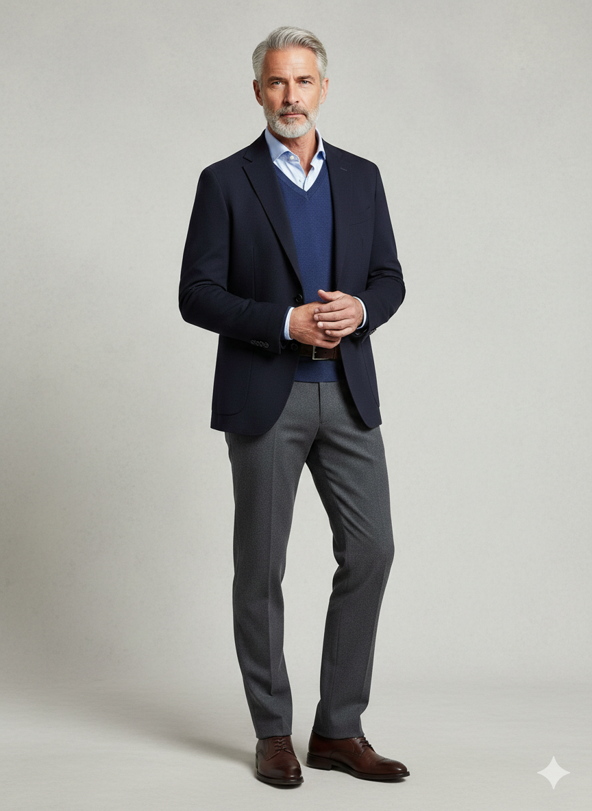 Modello Walker | 100% flanella "Marzotto" | Col. Grigio medio