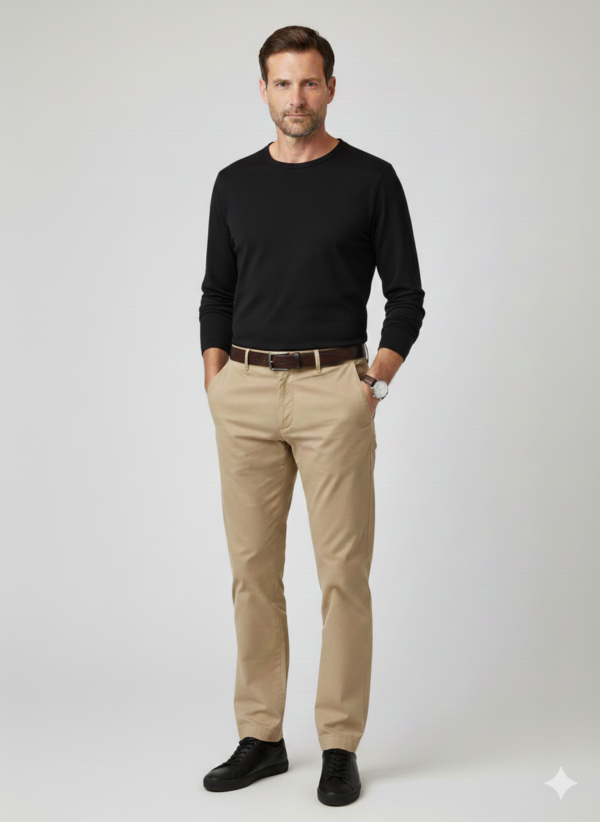 Modello Stryt | Cotone 4 stagioni elasticizzato | Col. Havana