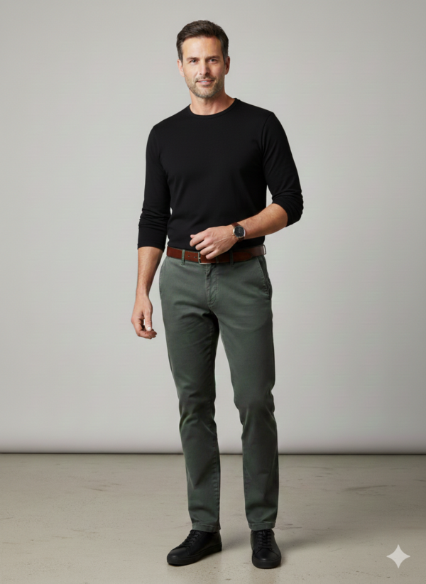 Modello Stryt | Cotone 4 stagioni elasticizzato | Col. Verdone