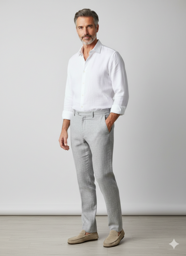 Modello Walker | 100% lino | Col. Argento