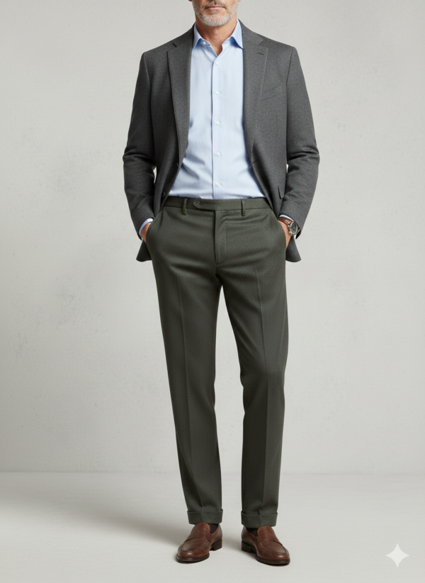 Modello Walker | 100% lana cover | Col. Verde lodem