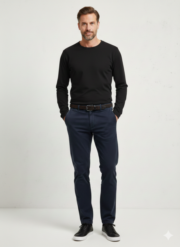 Modello Stryt | Cotone 4 stagioni elasticizzato | Col. Blu