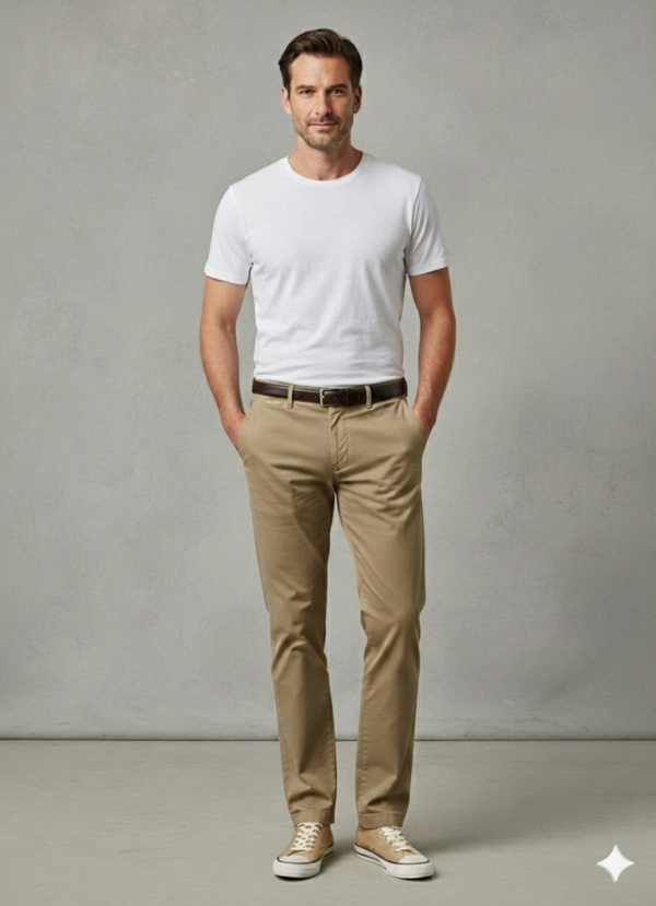 Modello Stryt | Cotone leggero elasticizzato | Col. Havana