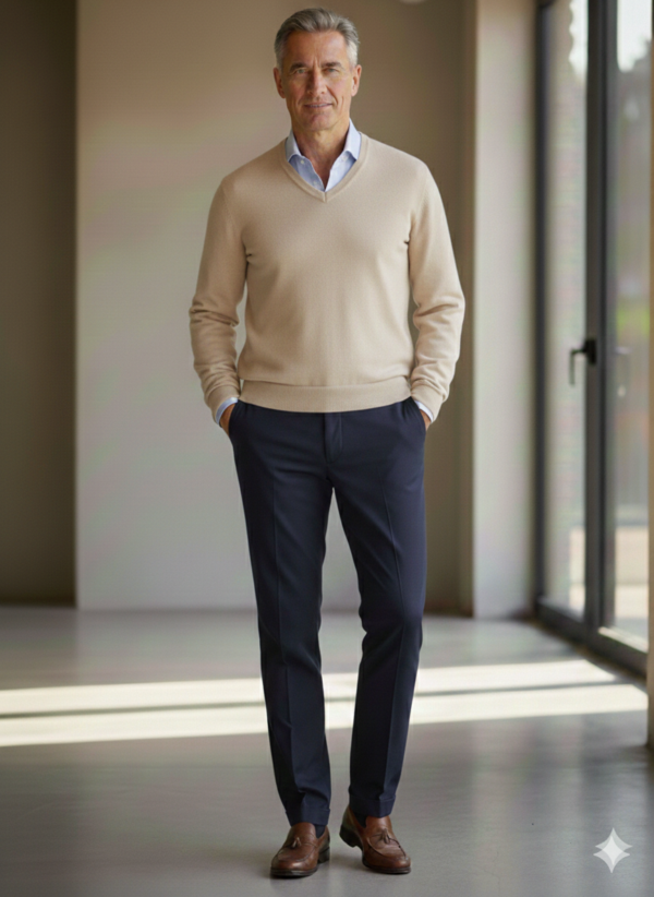 Modello Walker | Cotone invernale "Visconti di Modrone" | Col. Blu