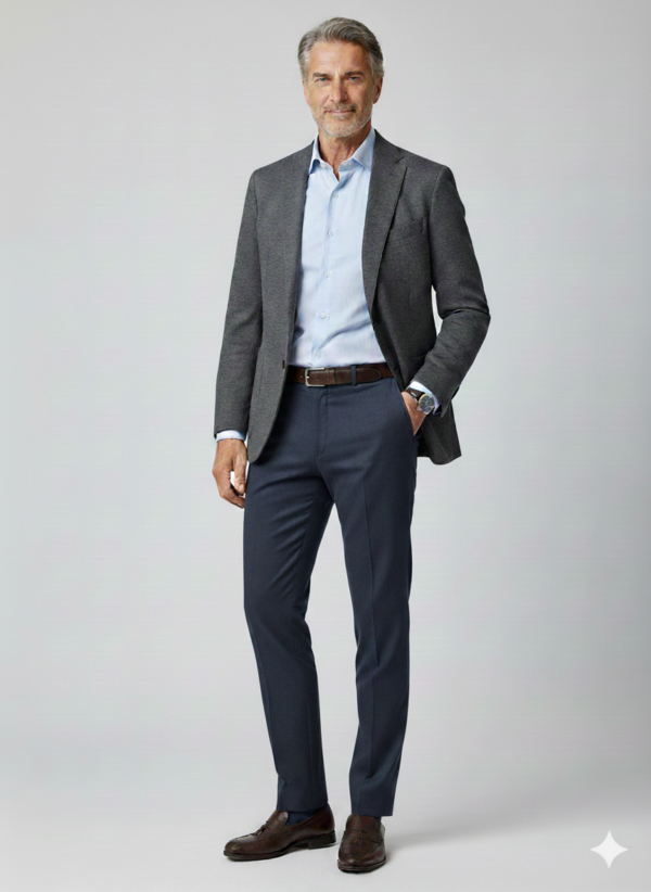 Modello Walker | 100% lana cover | Col. Blu avio