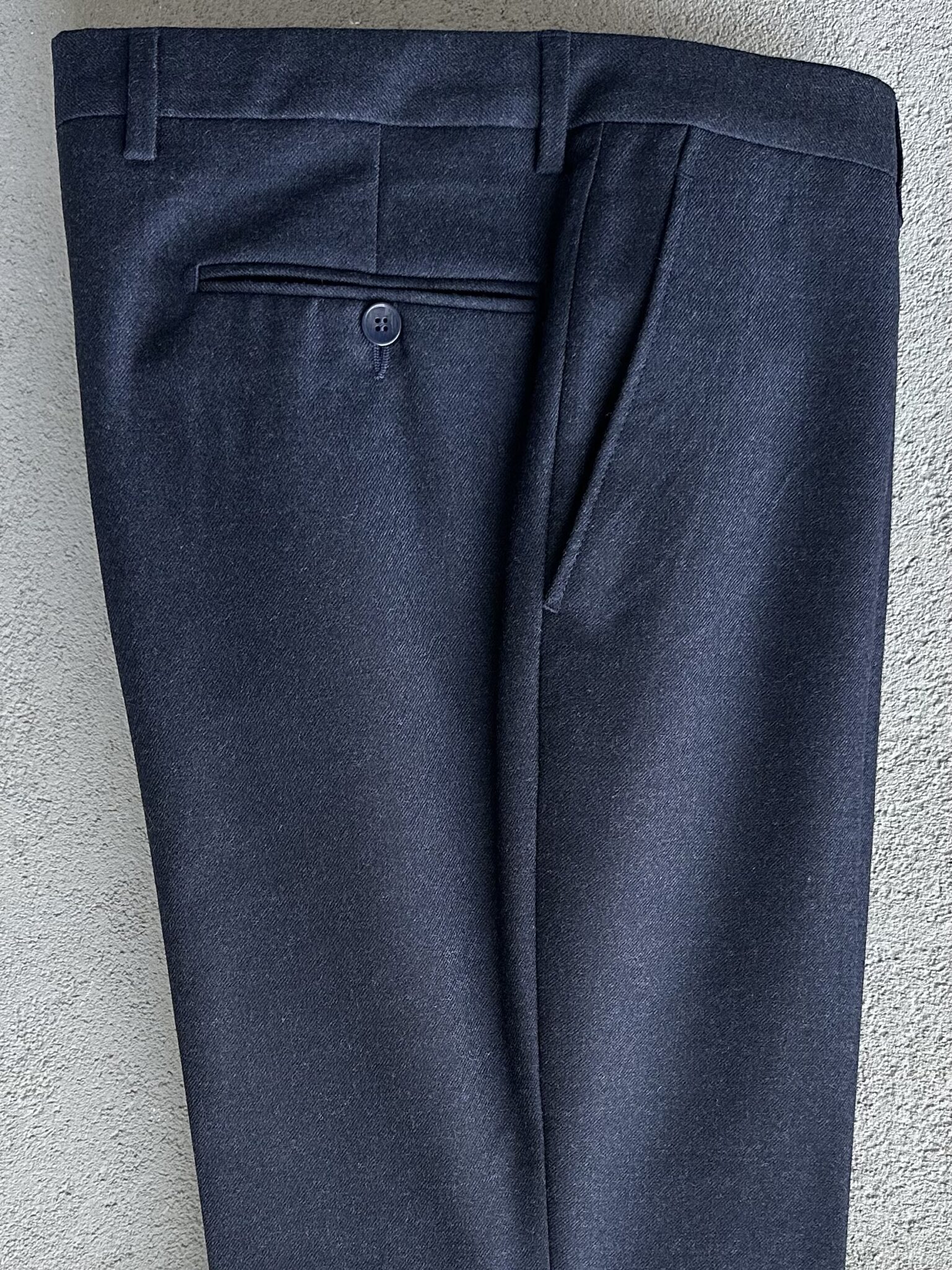 Modello Walker | 100% flanella "Marzotto" | Col. Blu melange - immagine 2