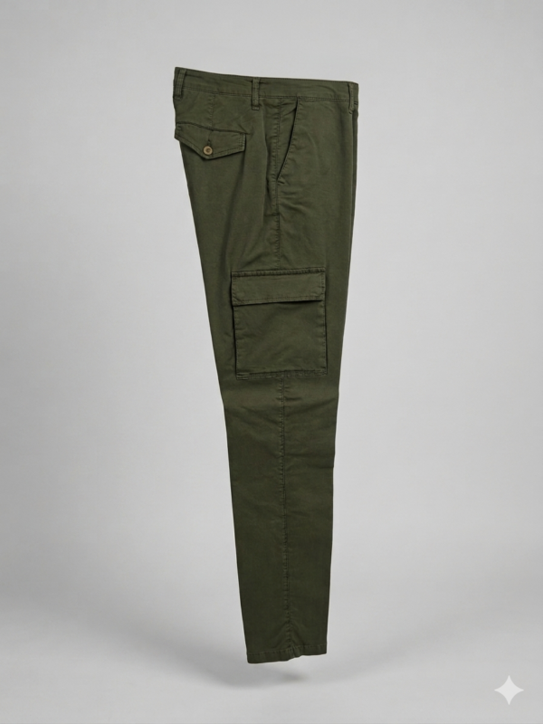 Modello Stryt cargo | Cotone leggero elasticizzato | Col. Verdone
